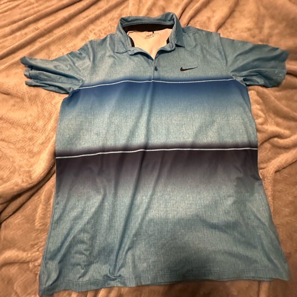 Nike Men's Blue Ombre Polo Shirt